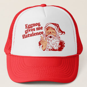 Eggnog Gives Santa Flatulence Trucker Hat