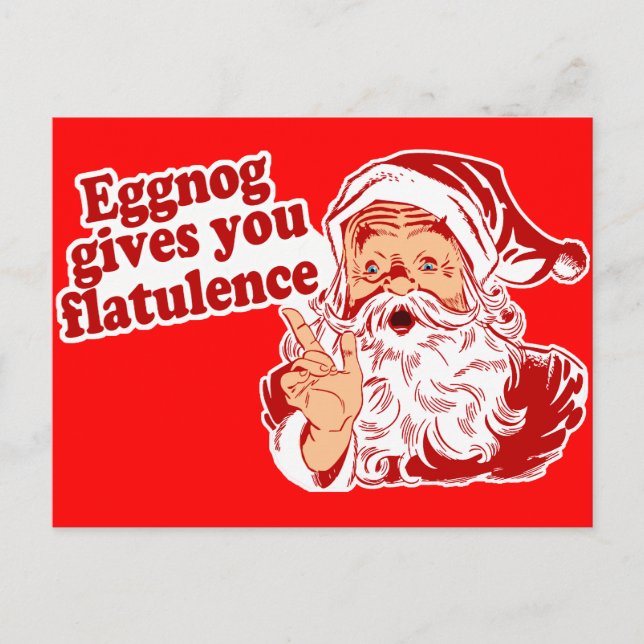 Eggnog Gives You Flatulence Postcard (Front)