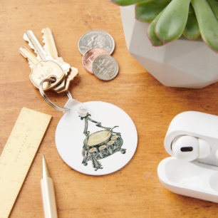 Eggnog in a Vintage Christmas Tree Punch Bowl Keychain