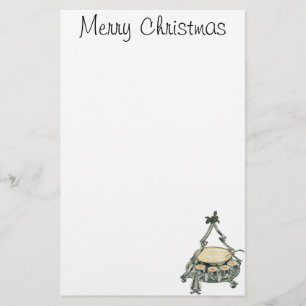 Eggnog in a Vintage Christmas Tree Punch Bowl Stationery