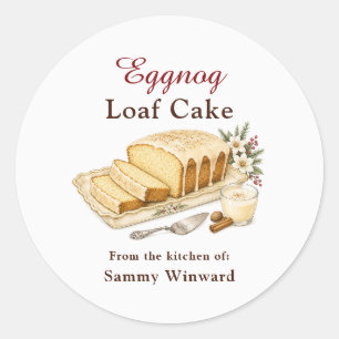 Eggnog Loaf Cake Gift Label