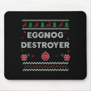 Eggnog Lover Funny Ugly Christmas Style Xmas Gift Mouse Pad