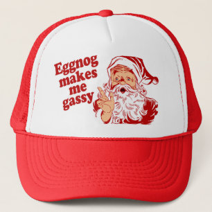 Eggnog Makes Santa Flatulent Trucker Hat