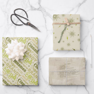 Eggnog Recipe Collection - Avocado Wrapping Paper Sheet
