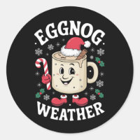 Eggnog Weather Christmas Retro Christmas