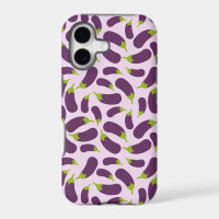 Eggplant Aubergine Purple Vegetable Pattern Design