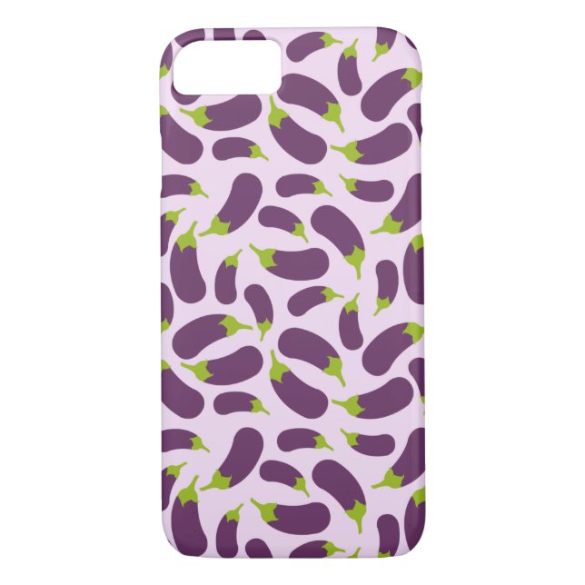 Eggplant Aubergine Purple Vegetable Pattern Design Case-Mate iPhone Case (Back)