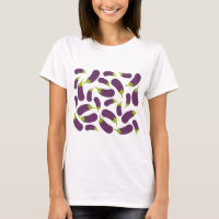 Eggplant Aubergine Purple Vegetable Pattern Design