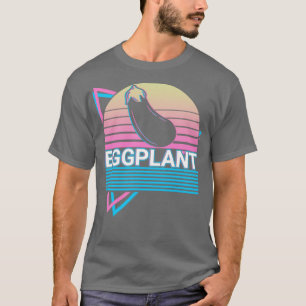 Eggplant Aubergine Retro Gift T-Shirt