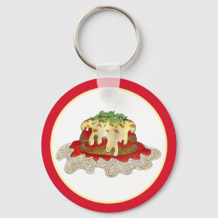 Eggplant Aubgergine Parm Parmesan Italian Food Keychain