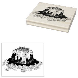 Eggplant Aubgergine Parm Parmesan Italian Food Rubber Stamp