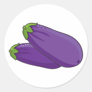 Eggplant Classic Round Sticker