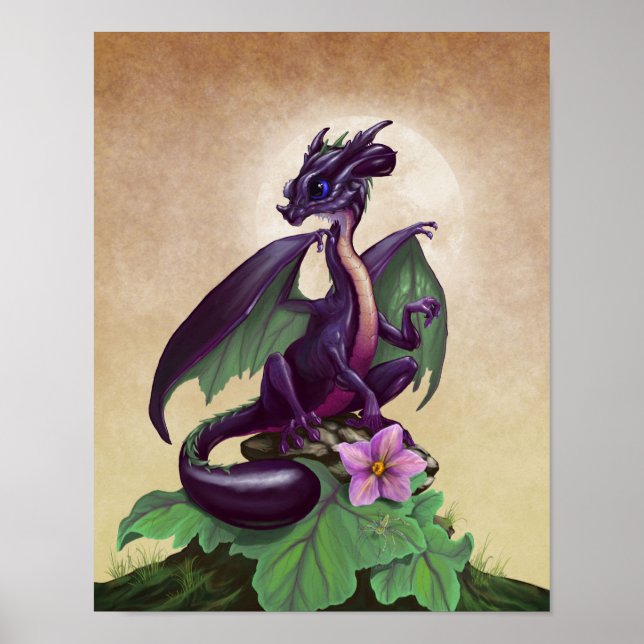 Eggplant Dragon 11x14 (4x6 and up) Poster (Front)