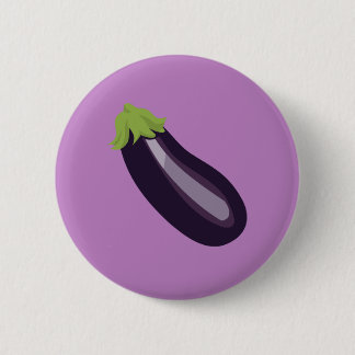Eggplant Emoji 2 Inch Round Button