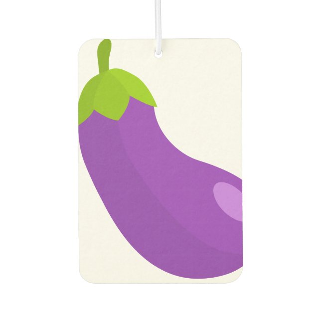 Eggplant Emoji Car Air Freshener (Front)