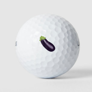 Eggplant Emoji Golf Balls