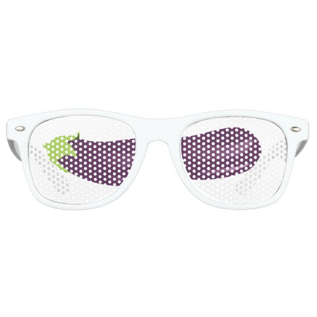Eggplant emoji retro sunglasses (Front)