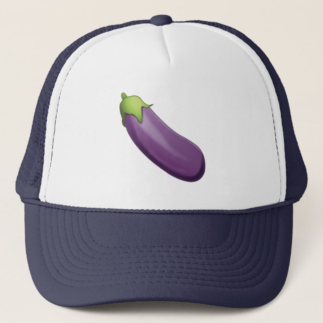 Eggplant - Emoji Trucker Hat (Front)