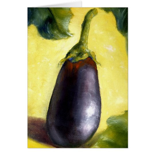 Eggplant Fine Art From Oil Painting Card