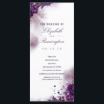 Eggplant Floral Watercolor Wedding Programs<br><div class="desc">Eggplant purple flowers watercolor wedding programs</div>