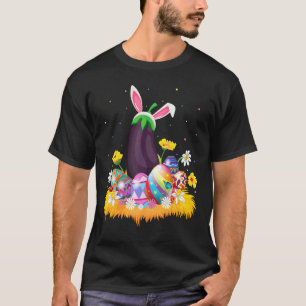 Eggplant Fruit Easter Egg Funny Eggplant Easter T-Shirt
