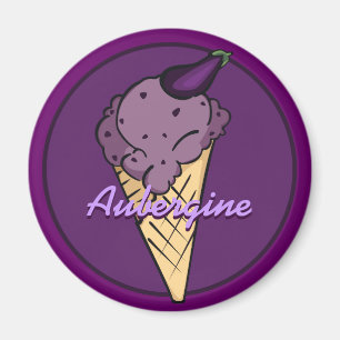 Eggplant Ice Cream Magnet