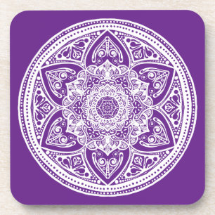 Eggplant Mandala Coaster