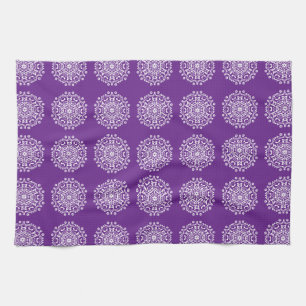 Eggplant Mandala Kitchen Towel