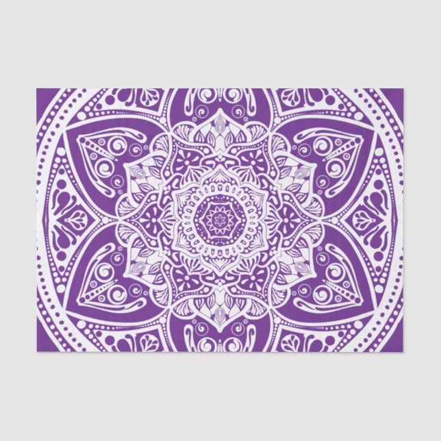 Eggplant Mandala Tissue Paper (Front)