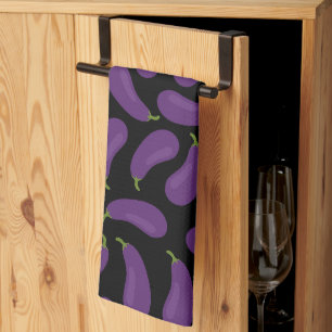 Eggplant Pattern Kitchen Towel