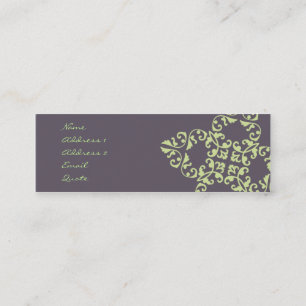 Eggplant Pattern Mini Business Card