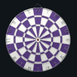 Eggplant Purple And White Dartboard<br><div class="desc">Eggplant Purple And White Dart Board</div>