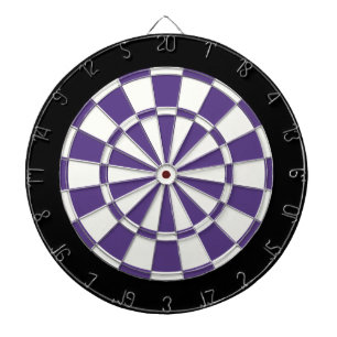 Eggplant Purple Black And White Dartboard