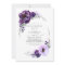 Eggplant Purple Floral Elegant Engagement Party