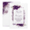 Eggplant Purple Floral Elegant Watercolor Wedding