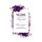 Eggplant Purple Floral Wedding Welcome Sign