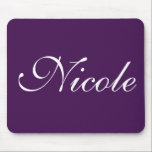 Eggplant Purple Monogram Name Mouse Pad<br><div class="desc">Eggplant Purple Customized Name Mousepad is perfect for people who love unique, cool, odd, colorful, pretty Name Mousepad.</div>