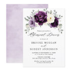 Eggplant Purple Plum Ivory White Rehearsal Dinner
