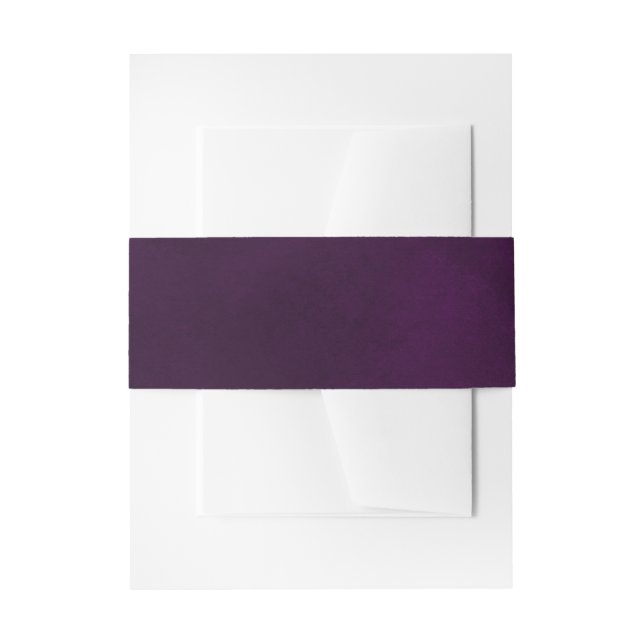 Eggplant Purple Plum lilac Lavender Wedding Invita Invitation Belly Band (Front Example)