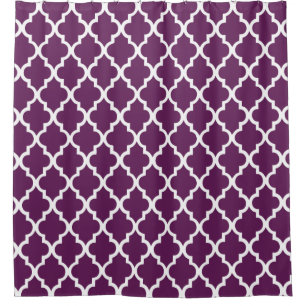 Eggplant Purple Quatrefoil Pattern