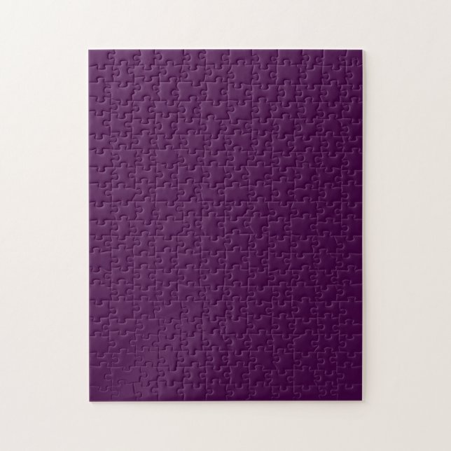 Eggplant Purple Solid Color Jigsaw Puzzle (Vertical)