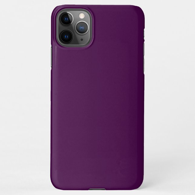 Eggplant Purple Solid Colour iPhone Case (Back)