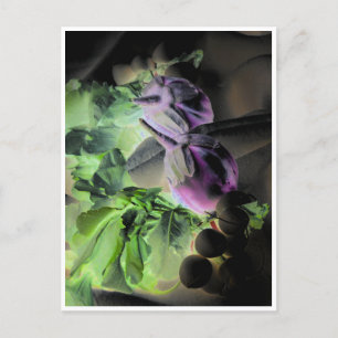 Eggplant & Radishes Template Postcard