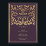 Eggplant Royal Medieval Sword Wedding Program<br><div class="desc">Elegant and modern wedding design inspired by the medieval fantasy genre. Design is not real foil. You can customize this further by clicking on the "PERSONALIZE" button. Matching Items in our shop for a complete party theme.</div>