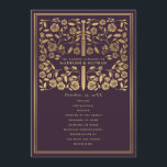 Eggplant Royal Medieval Sword Wedding Program<br><div class="desc">Elegant and modern wedding design inspired by the medieval fantasy genre. Design is not real foil. You can customize this further by clicking on the "PERSONALIZE" button. Matching Items in our shop for a complete party theme.</div>