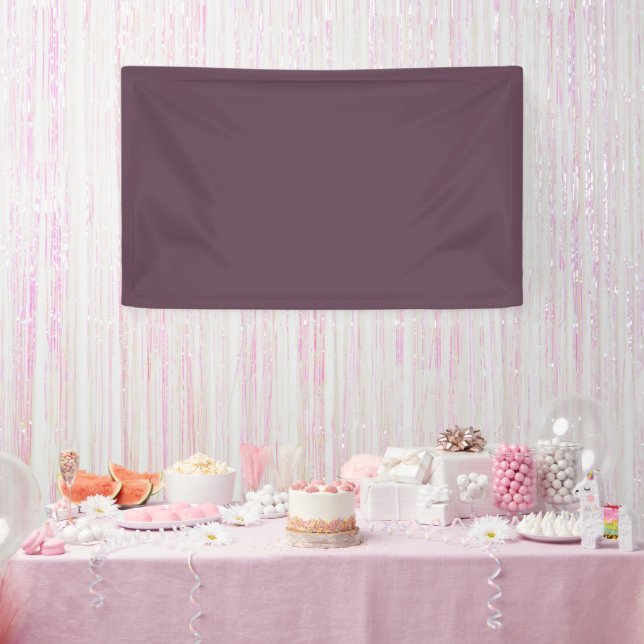 Eggplant Solid Color Banner (Party)