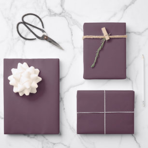 Eggplant Solid Colour Wrapping Paper Sheet