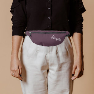 Eggplant Stylized Bridesmaid Name Fanny Pack