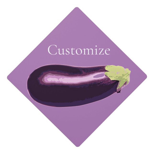 Eggplant Thunder_Cove  Graduation Cap Topper (Front)