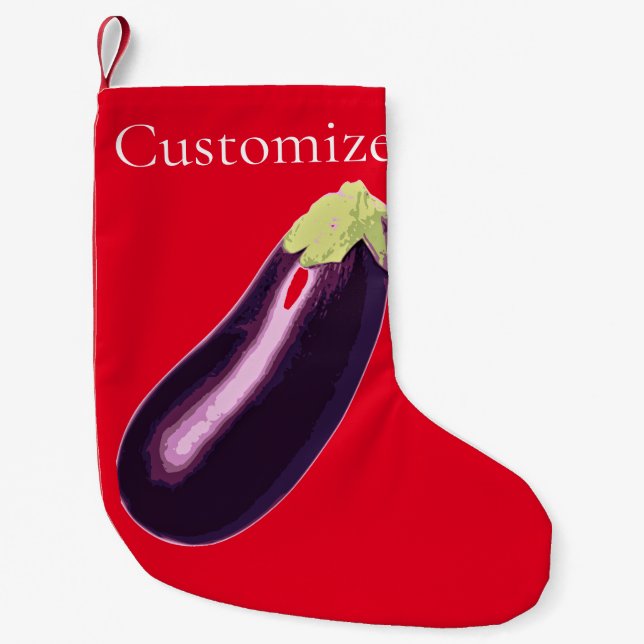 Eggplant Thunder_Cove  Small Christmas Stocking (Front)